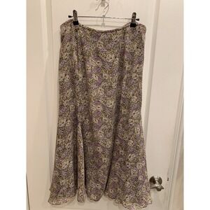 Vintage Rena Rowan Purple Floral Sz 12